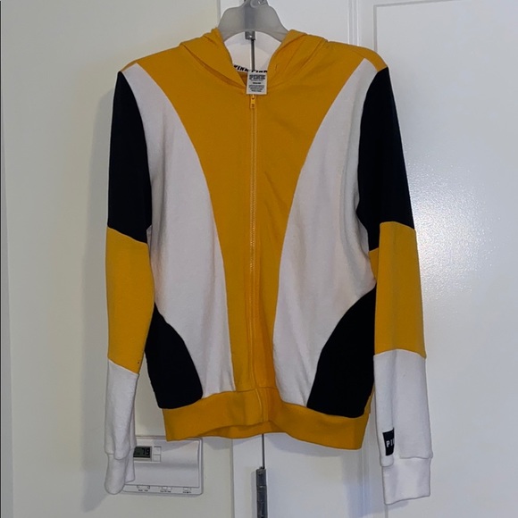 PINK Victoria's Secret Jackets & Blazers - VS pink Yellow/White/Black Hoodie